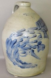 3 GALLON COBALT DECORATED STON
