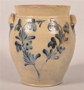 3 GALLON STONEWARE CROCK ATTRI