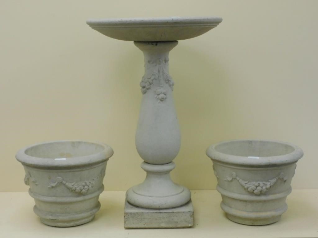 (3) GALLOWAY GARDEN ITEMS, EARLY