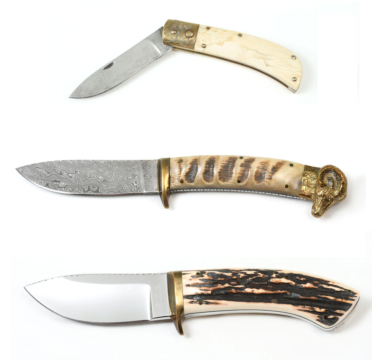 3 GARY LITTLE KNIVES: 1) Horn