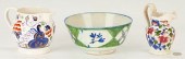 3 GAUDY DUTCH POTTERY ITEMSGro