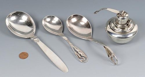 3 GEORG JENSON STERLING SPOONS &