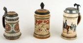 3 GERMAN METTLACH PORCELAIN BE