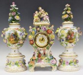 (3) GERMAN PORCELAIN MANTEL CL