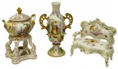 (3) GERMAN PORCELAIN MINIATURE
