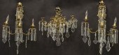 (3) GILT METAL WALL SCONCES, S