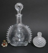 3 GLASS BOTTLES, BACCARAT, LAL