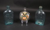3 GLASS BOTTLES - UNION, PITTS