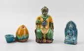 (3) GLAZED: BUDDHA, MONKEY KIN