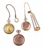 (3) Gold filled pocket watches
