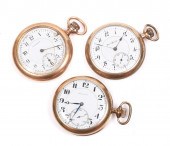 (3) Gold filled pocket watches