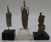 (3) GOLD MOUNTED CARVED ANTIQU