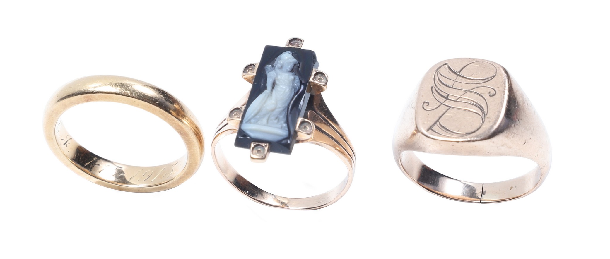 (3) Gold rings to include 10K
