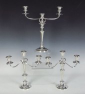 3 GORHAM STERLING CANDELABRA: