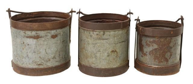 (3) GRADUATED IRON-BANDED METAL