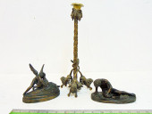 3 GRAND TOUR BRONZES, TWO FIGU