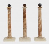 3 GRAND TOUR MARBLE COLUMNS W/