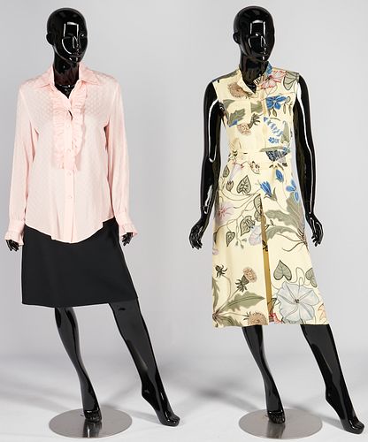 3 GUCCI SILK GARMENTS, INCL.