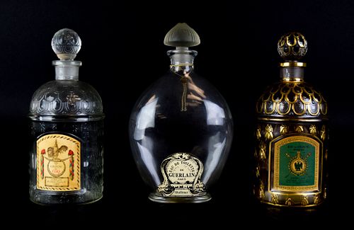 3 GUERLAIN PARIS CRYSTAL BOTTLES3