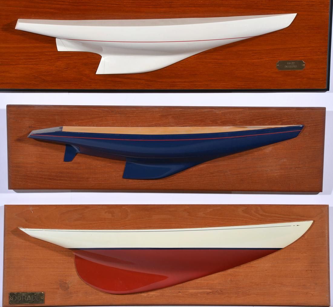 3 HALF-HULL SHIP MODELS: DORADE, US
