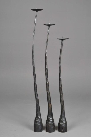 (3) HAMMERED WROUGHT IRON