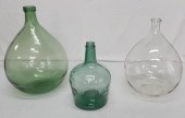 3 HANDBLOWN GLASS VESSELS 3 HA