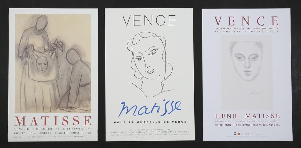 3 HENRI MATISSE FRENCH EXHIBITION
