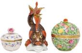 (3) HEREND HAND-PAINTED PORCEL