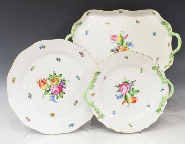 (3) HEREND 'PRINTEMPS' PORCELAIN