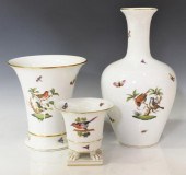 (3) HEREND ROTHSCHILD BIRD POR