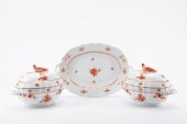 3 HEREND SERVING PIECES, BIRD