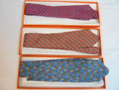 (3) HERMES TIES IN ORIGINAL BO