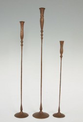 3 HESSEL STUDIOS COPPER CANDLE