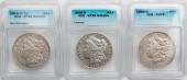 3 ICG GRADED MORGANS: 1900-O/C