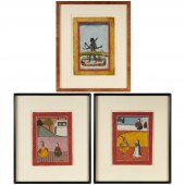 (3) INDO-PERSIAN PAINTINGS, KA