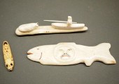 3 INUIT WALRUS CARVINGSThree I