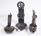 (3) IRON BETTY LAMPS Including