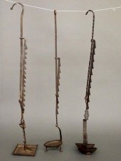 3 IRON TRAMMELL LAMPSThree lat