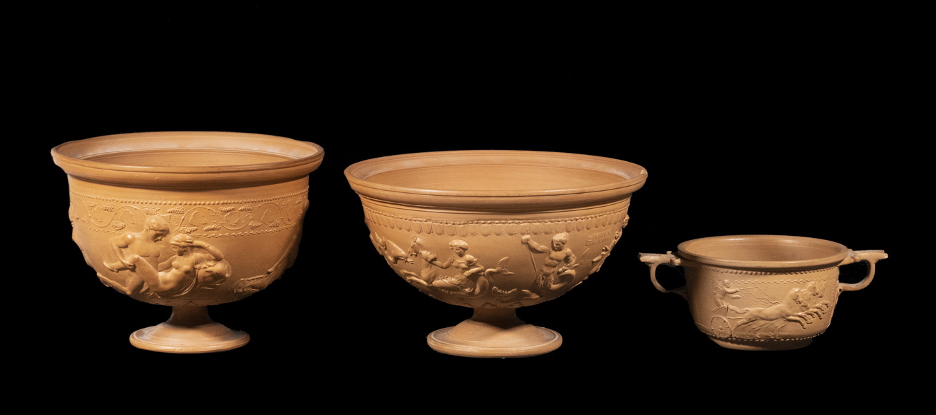 (3) ITALIAN ARRETINE WARE VESSELS