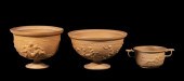 (3) ITALIAN ARRETINE WARE VESS