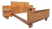 (3) ITALIAN ART DECO BED & BED