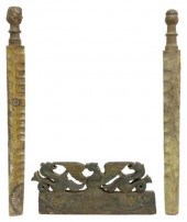 3) ITALIAN CARVED & PAINTED AR