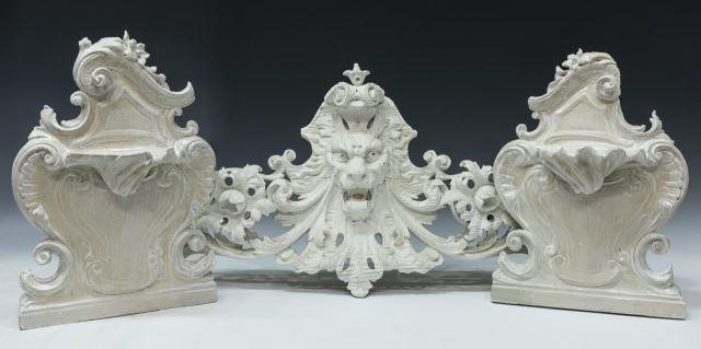 3) ITALIAN CARVED & PAINTED