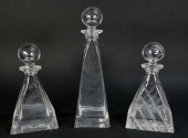 3 ITALIAN CRYSTAL DECANTERS3 I
