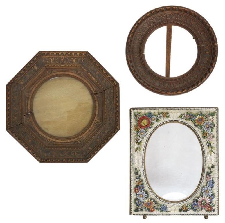 (3) ITALIAN MICROMOSAIC & CARVED