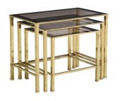 (3) ITALIAN MODERN SMOKED GLAS