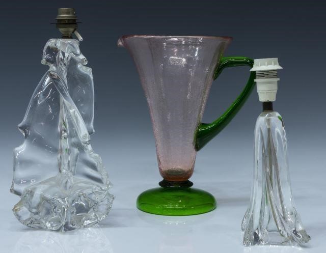 (3) ITALIAN MURANO PITCHER & FRENCH