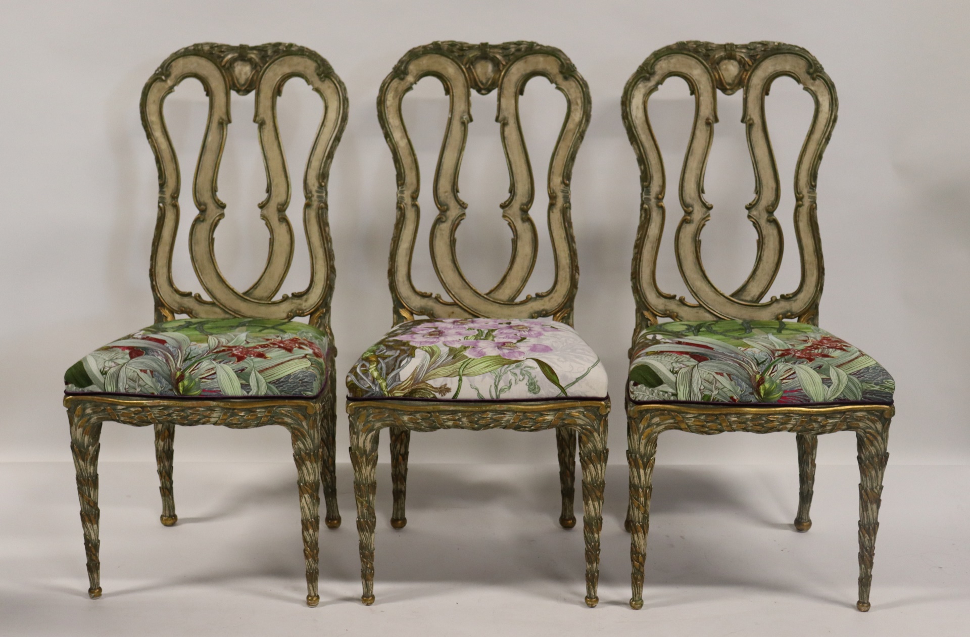 3 ITALIAN NEOCLASSICAL STYLE CARVED