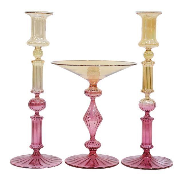 (3) ITALIAN PARISE VETRO ART
