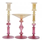 (3) ITALIAN PARISE VETRO ART G
